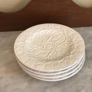 Vintage-Set Of 4 Salad Or Dessert Plates-Made In Italy